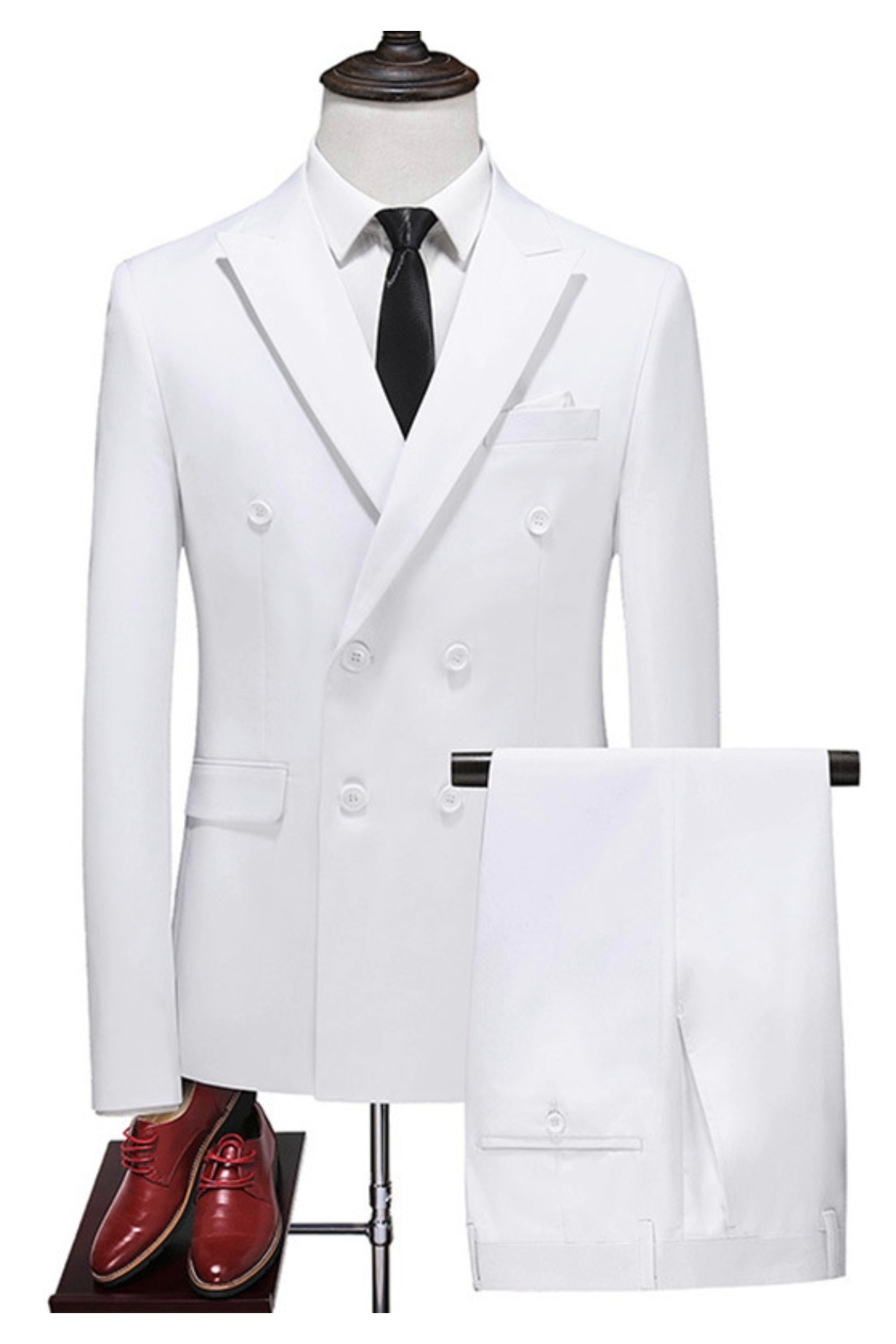 Double Breasted Silm Fit Wedding Suit