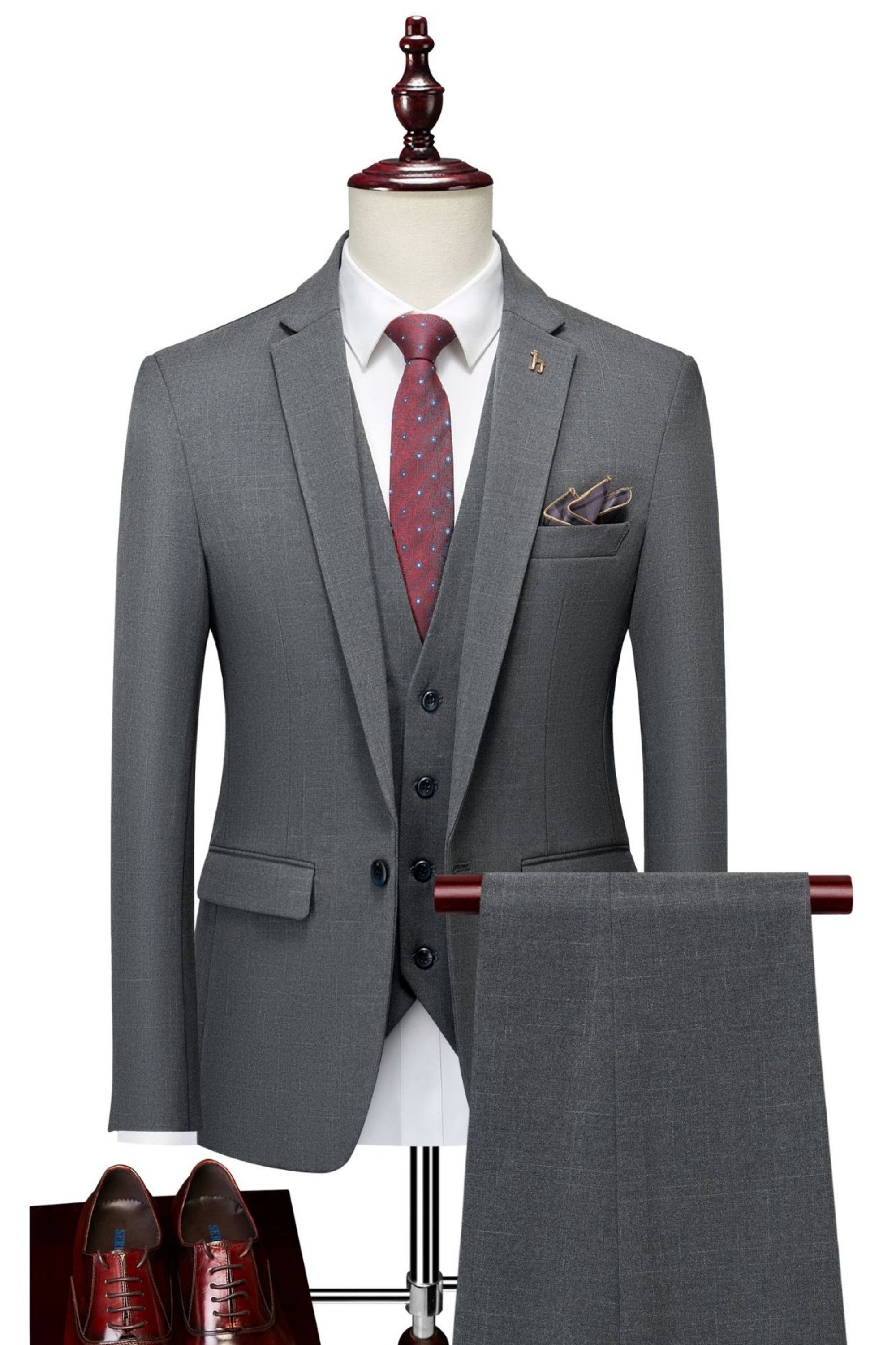 Regular Fit Grey Costume