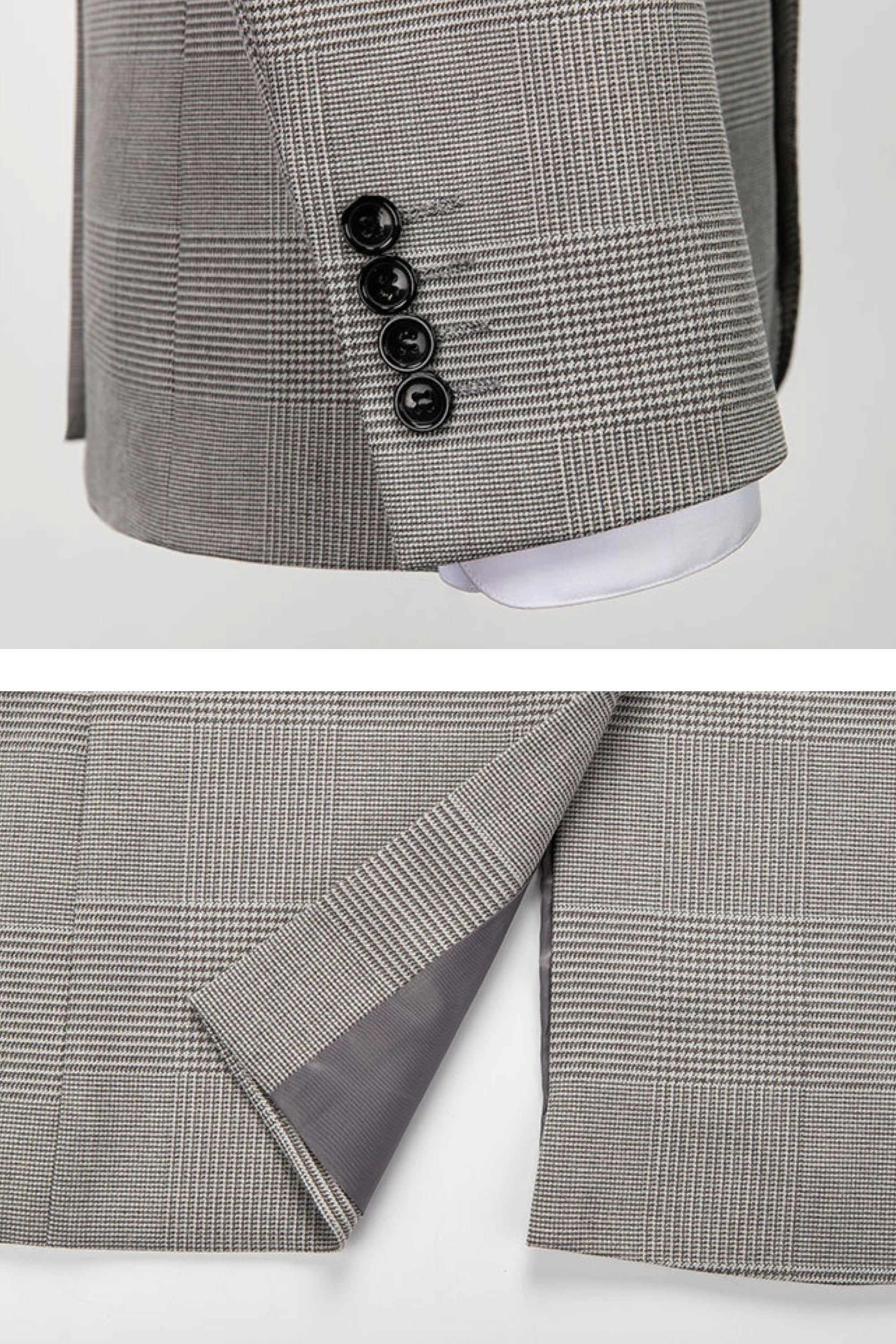 3 Piece Slim Fit Business Suit Grey