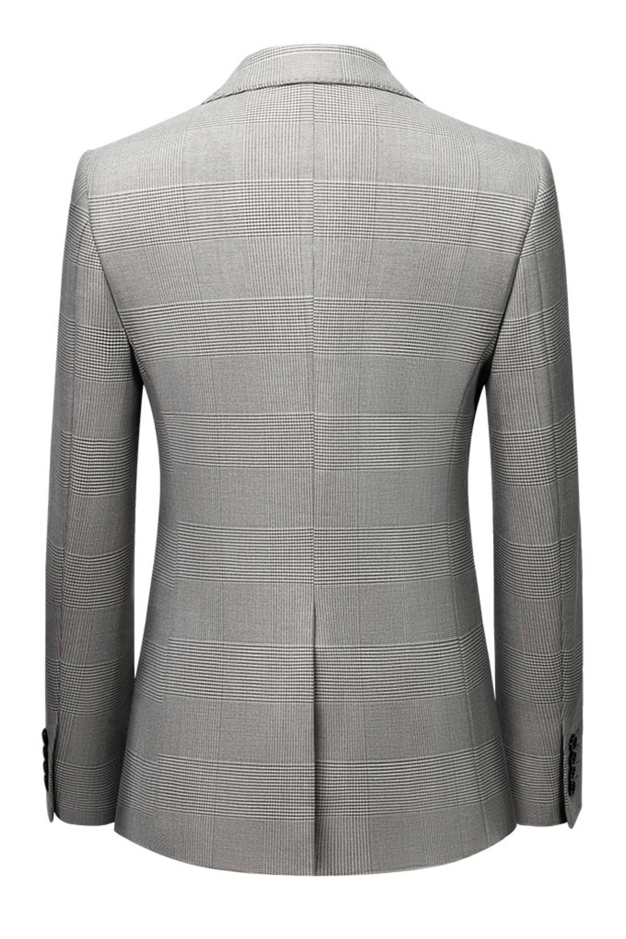 3 Piece Slim Fit Business Suit Grey