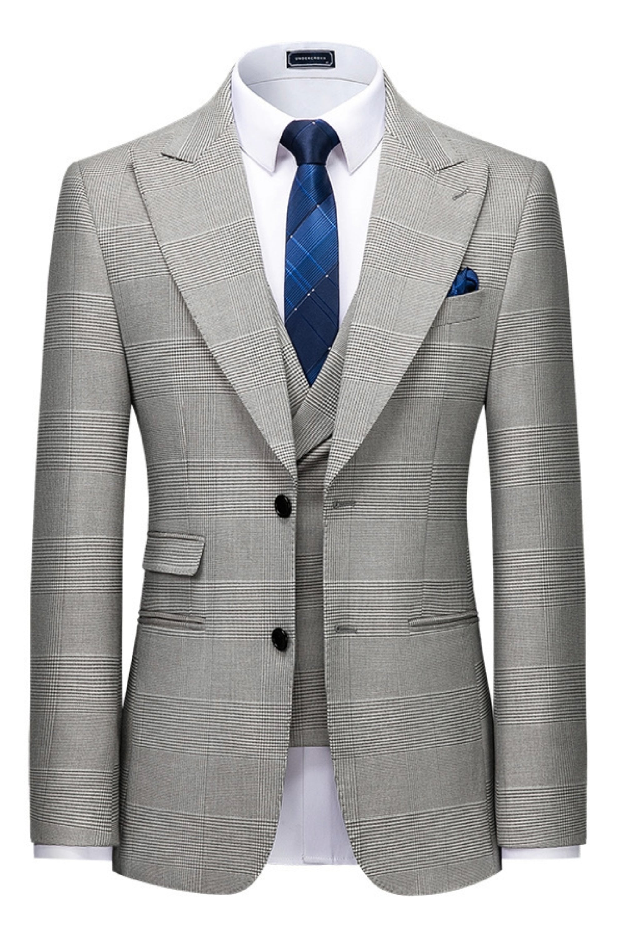 3 Piece Slim Fit Business Suit Grey