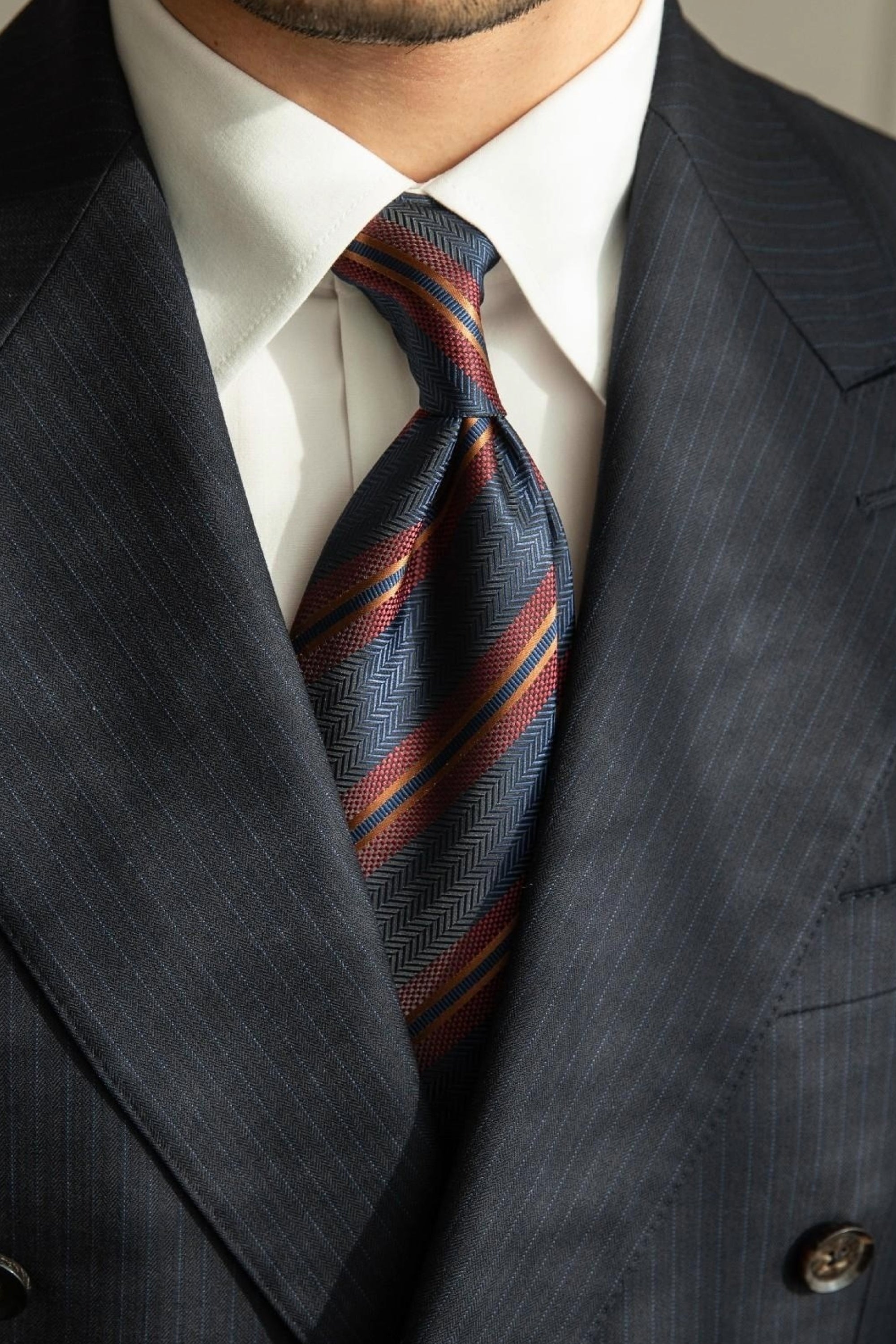 Blue Striped Business Tie