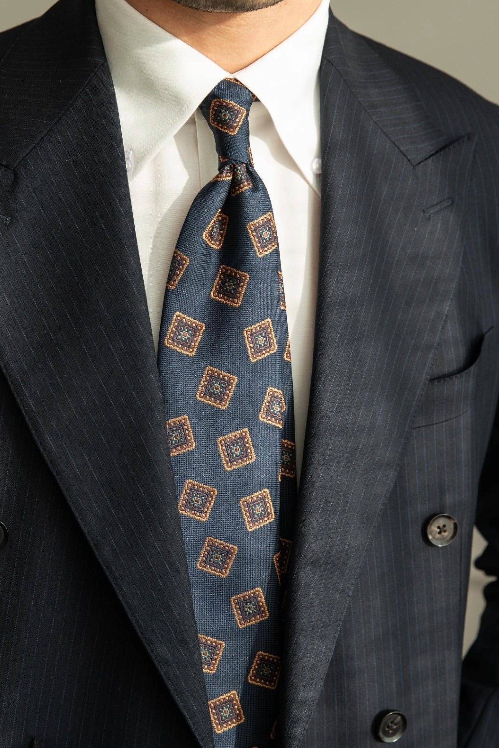 Blue Jacquard Tie