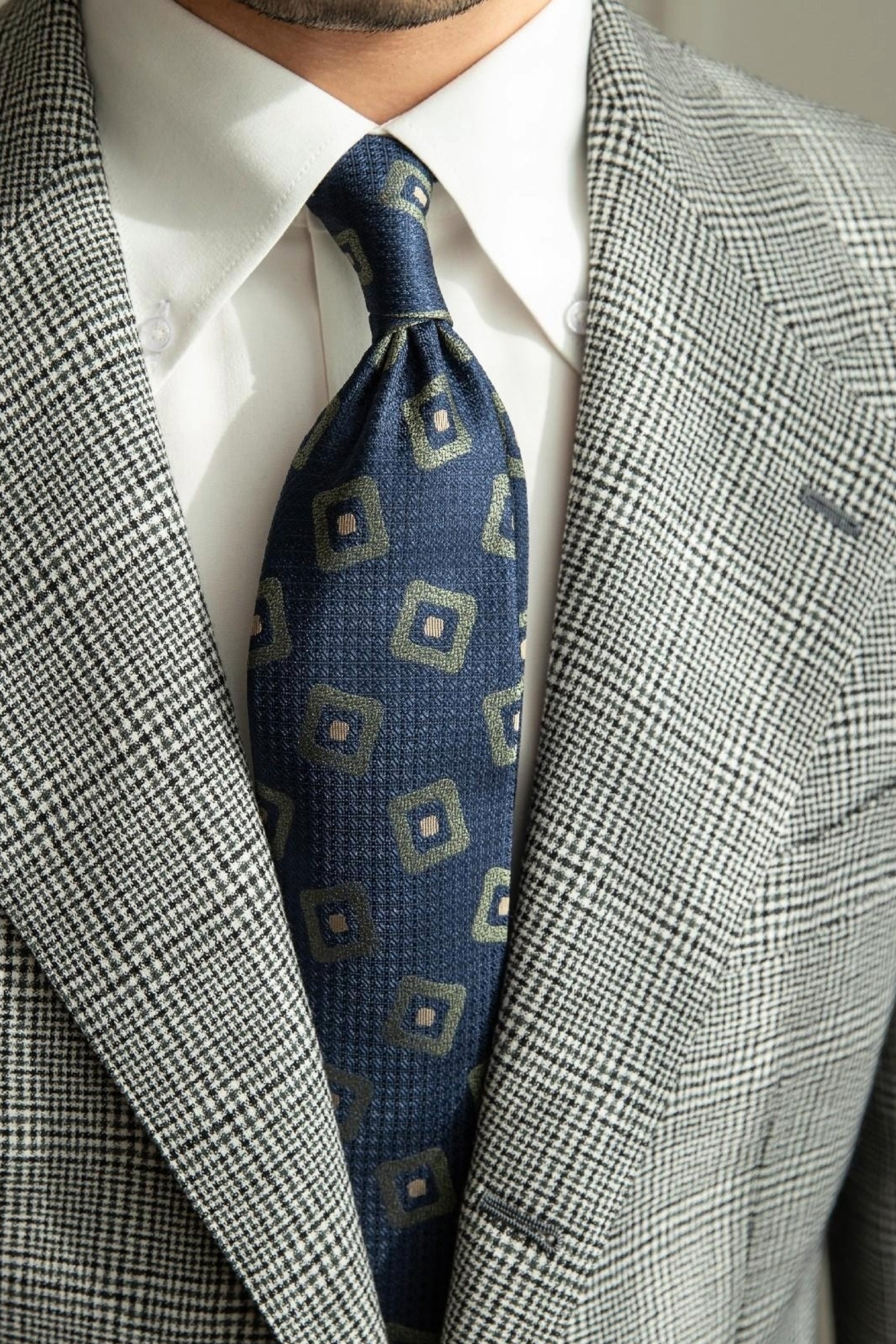 Blue Jacquard Tie