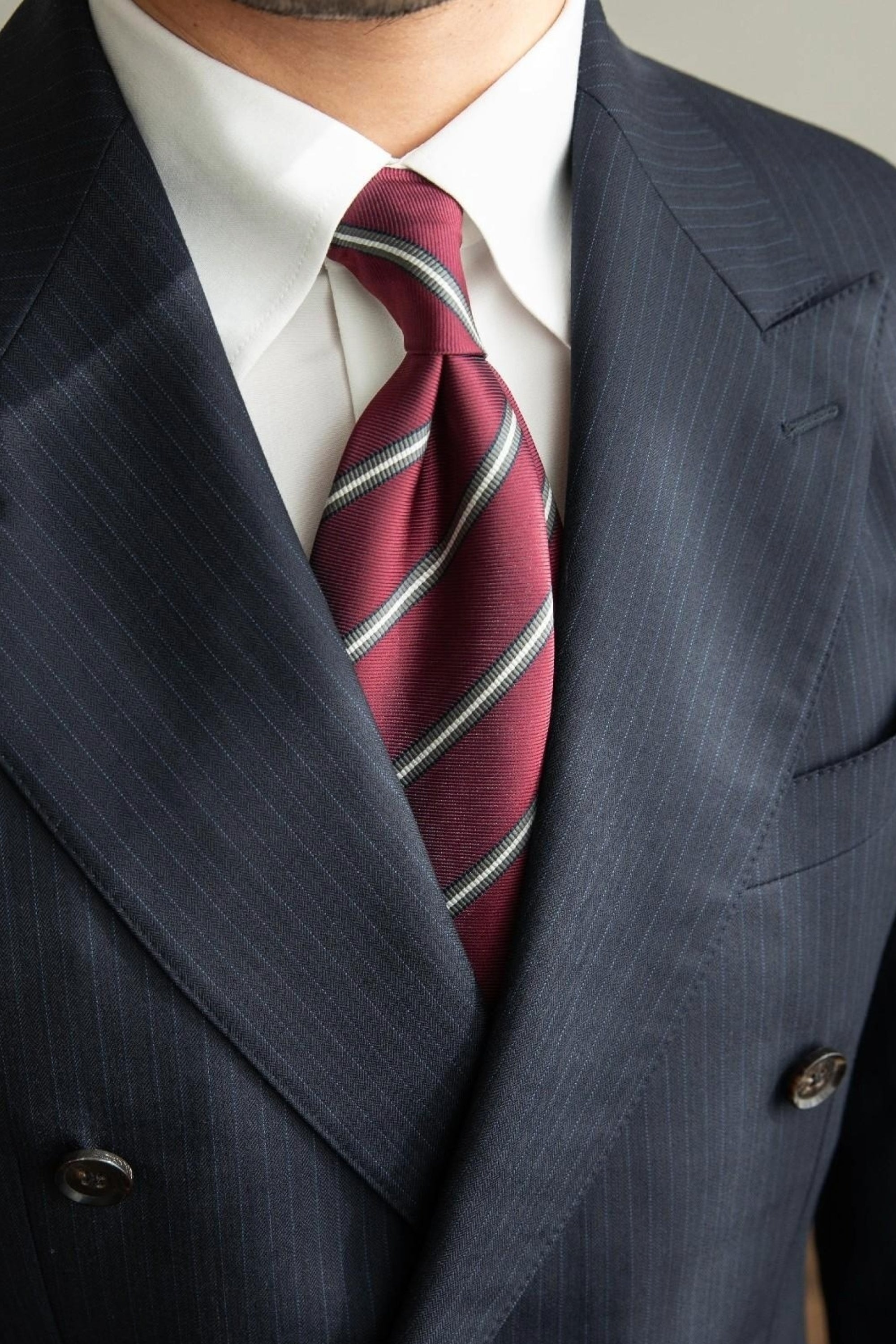 Red Striped Business Tie