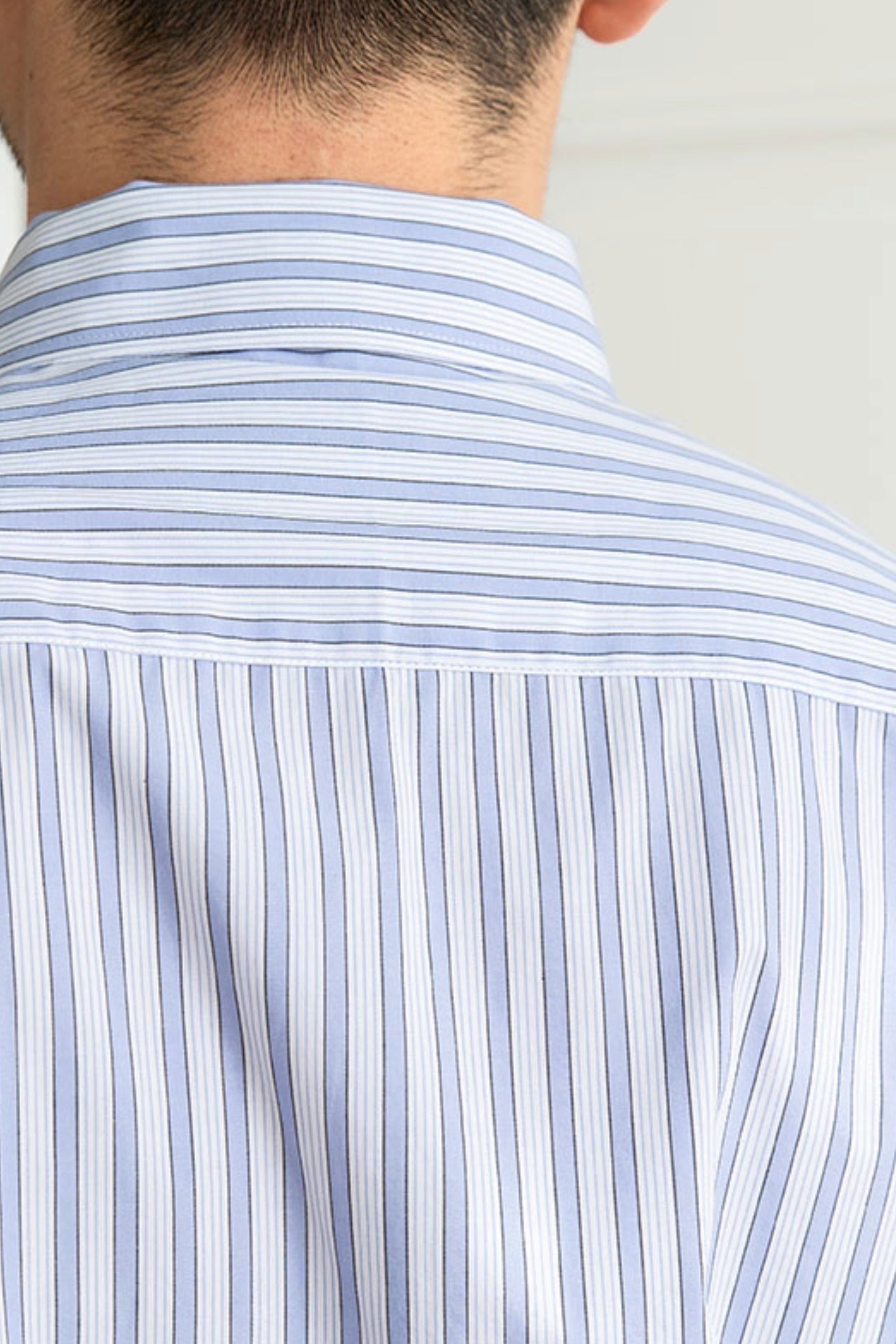 Blue Striped Business Shirt - 100% Cotton