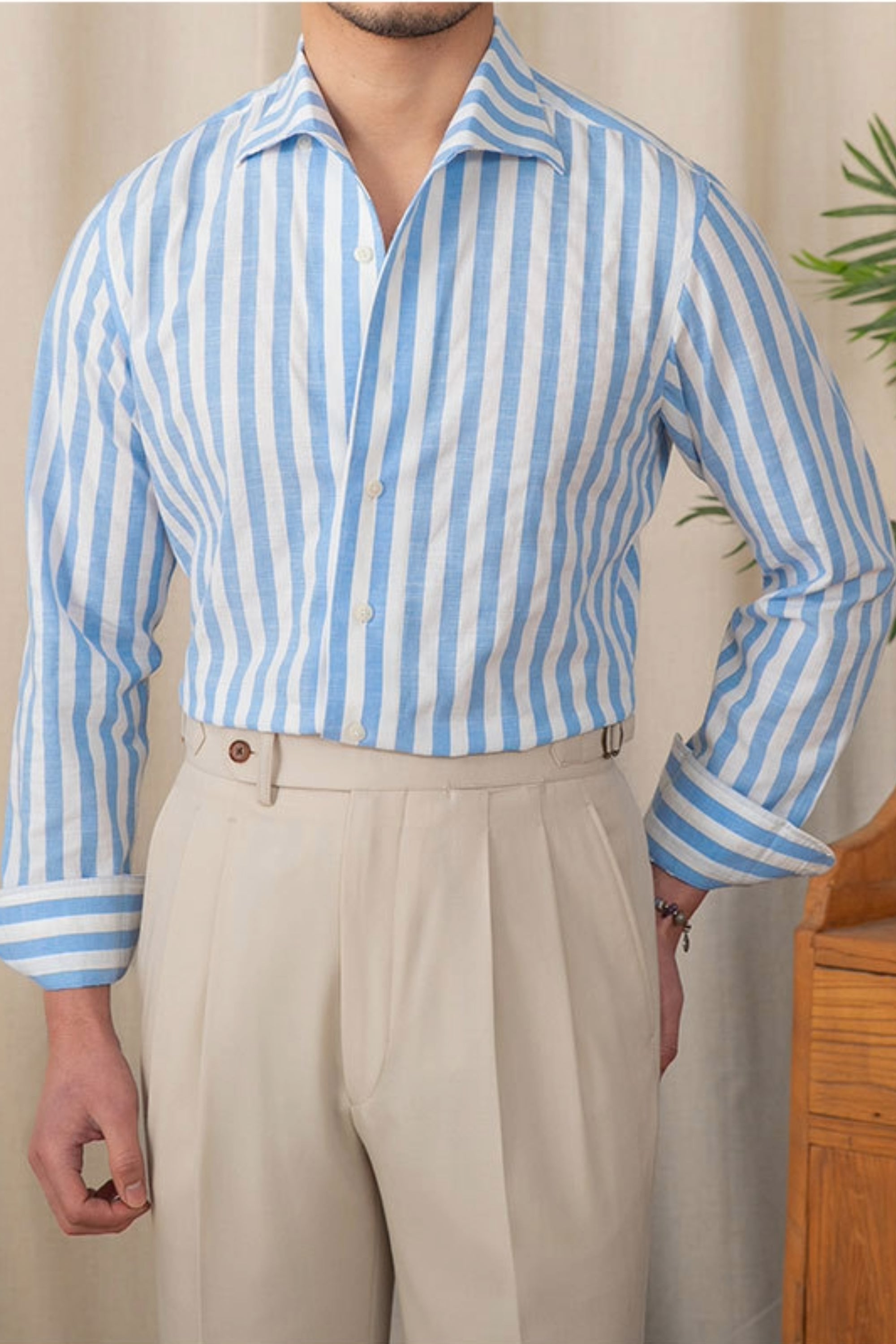 Striped Business or Casual Shirt