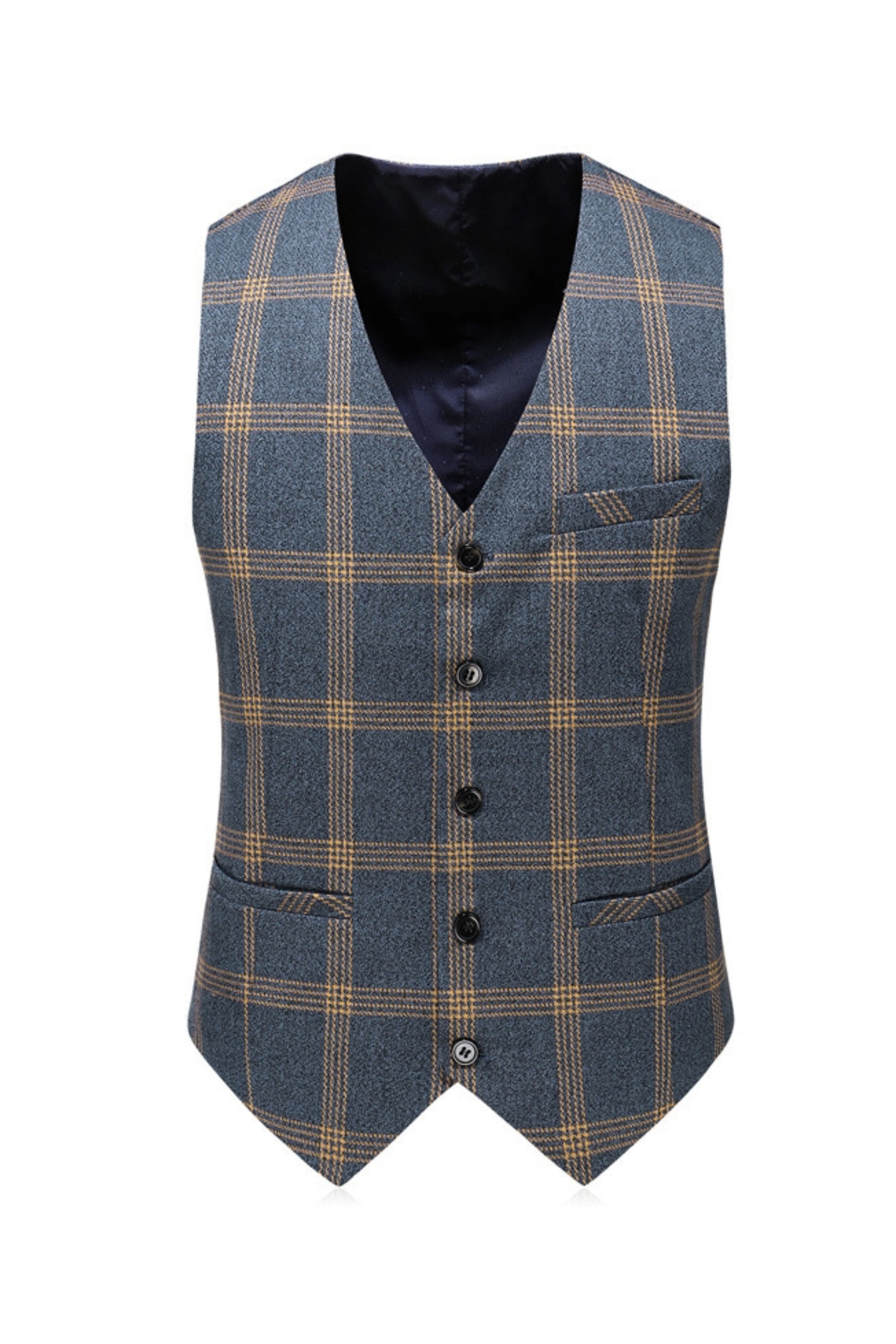 Blue Prince of Wales Three Piece Suit