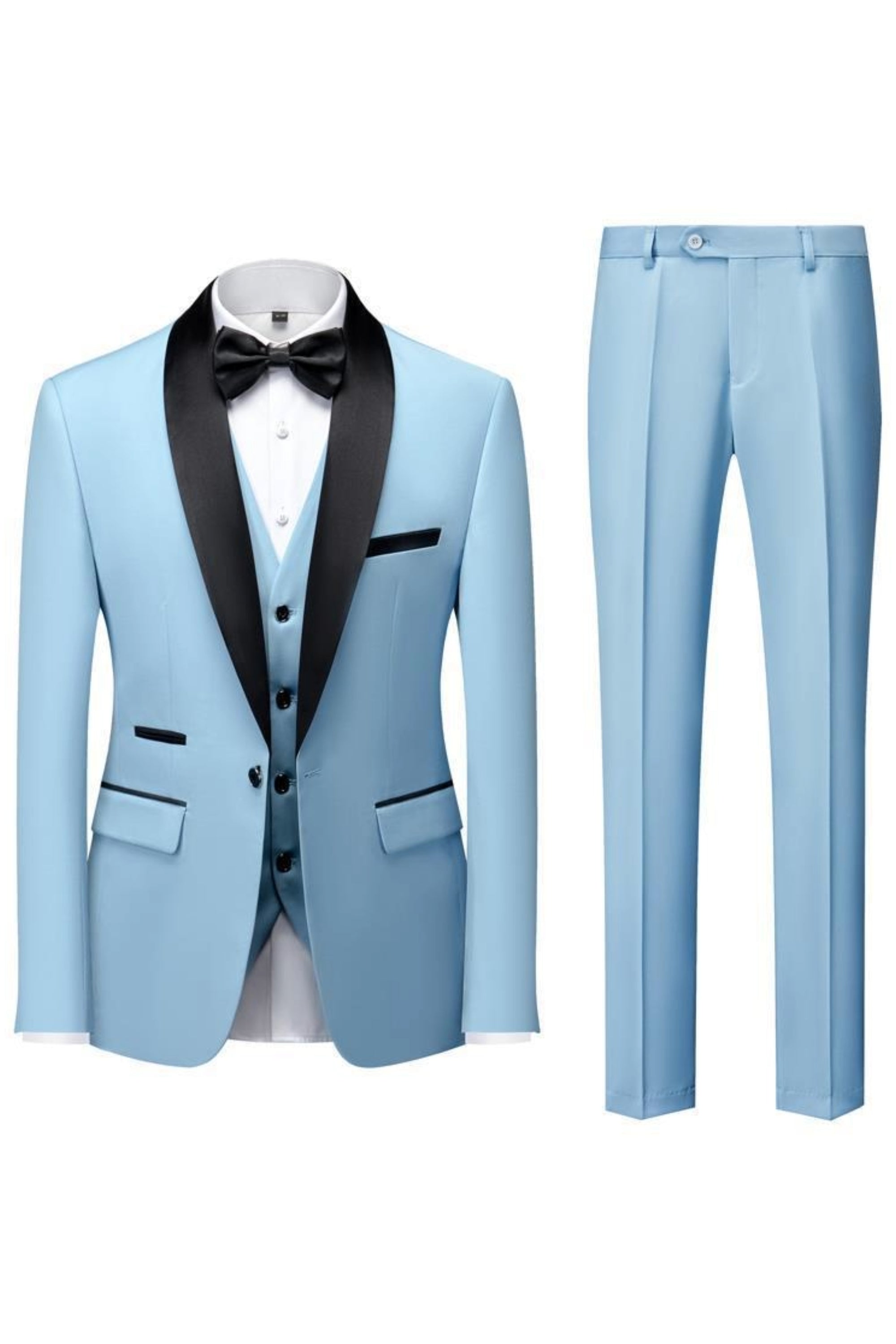 Sky Blue Three Piece Tuxedo